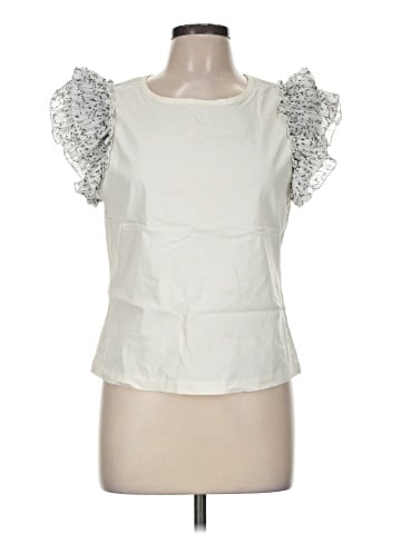 Flat White Short Sleeve Top (view 1)