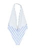 Forever 21 Stripes Blue One Piece Swimsuit Size L - photo 2