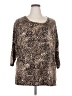 Lena 100% Polyester Brown 3/4 Sleeve Top Size 22 - photo 1