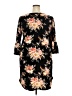 Green Envelope Floral Black Casual Dress Size 2X - photo 2