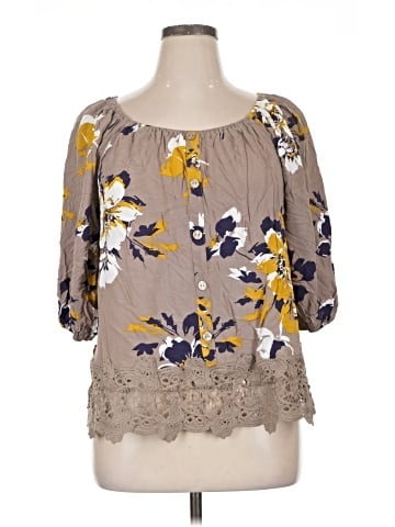 Unique Spectrum 3/4 Sleeve Blouse (view 1)