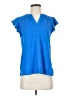 Aryeh Blue Short Sleeve Top Size S - photo 1