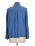 Umgee Polka Dots Blue Long Sleeve Blouse Size L - photo 2