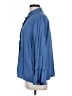 Umgee Polka Dots Blue Long Sleeve Blouse Size L - photo 5