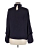 T Tahari 100% Polyester Blue Long Sleeve Blouse Size M - photo 2