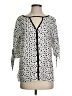 Cubism Polka Dots Ivory 3/4 Sleeve Blouse Size S - photo 1
