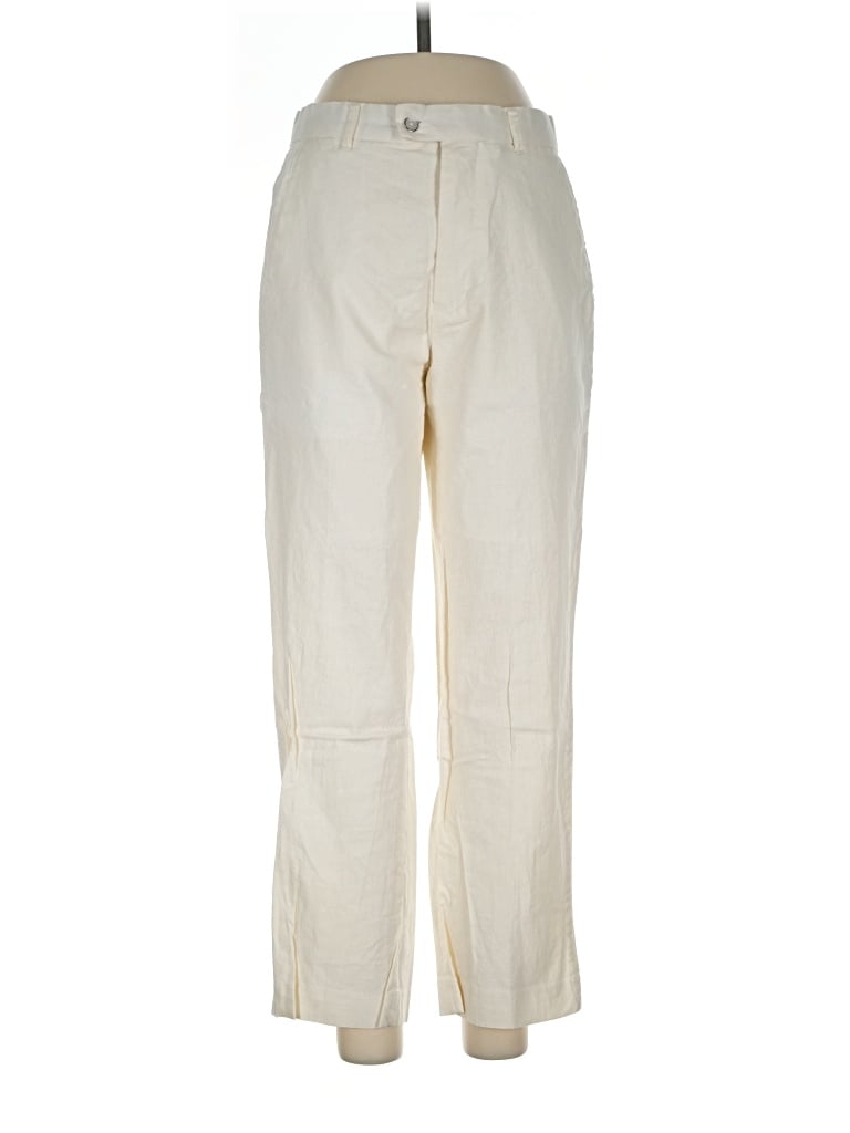Pre-owned Stacy Adams Linen Pants In Ivory