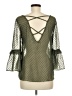 Krazy Kat Green 3/4 Sleeve Blouse Size M - photo 2