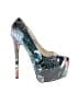 Rosette Graphic Blue Heels Size 5 1/2 - photo 1