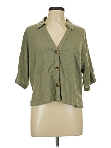 Moa Moa 3/4 Sleeve Button-Down Shirt (view 1)