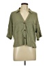 Moa Moa Green 3/4 Sleeve Button-Down Shirt Size L - photo 1