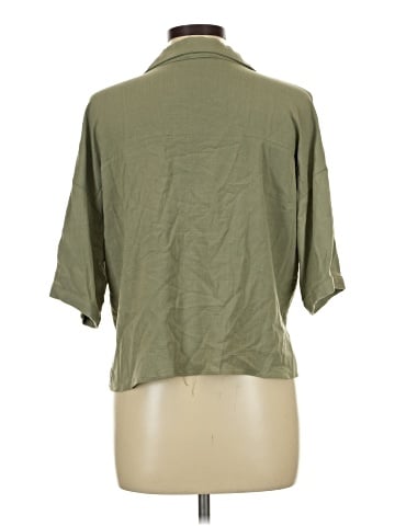 Moa Moa 3/4 Sleeve Button-Down Shirt (view 2)