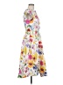 eShakti 100% Polyester Floral White Casual Dress Size M (estimated) - photo 4