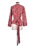 J.Crew 100% Polyester Red Kimono Size S - photo 2