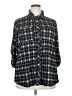 Indigo Rose Plaid Black 3/4 Sleeve Blouse Size 2X - photo 1