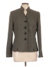 Le Suit 100% Polyester Chevron-herringbone Tan Gray Blazer Size 10 - photo 1