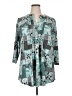 Serengeti Print Teal 3/4 Sleeve Blouse Size XL - photo 1
