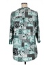 Serengeti Print Teal 3/4 Sleeve Blouse Size XL - photo 2