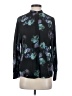 Vince. 100% Silk Floral Black Long Sleeve Silk Top Size XS - photo 1