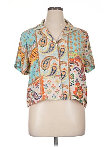 Rose + Olive Short Sleeve Blouse (view 1)