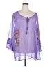 Roaman's 100% Polyester Purple Long Sleeve Blouse Size 26W - photo 1