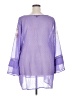 Roaman's 100% Polyester Purple Long Sleeve Blouse Size 26W - photo 2