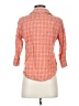 Faconnable Plaid Orange 3/4 Sleeve Button-Down Shirt Size XS - photo 2