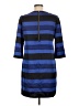 Cynthia Steffe 100% Polyester Stripes Blue Casual Dress Size 10 - photo 2