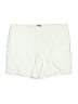 IZOD 100% Cotton Solid Ivory Shorts Size 12 - photo 1