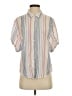 Splendid Stripes Ivory Short Sleeve Button-Down Shirt Size S - photo 1