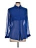 Candie's 100% Polyester Blue Long Sleeve Blouse Size L - photo 1