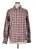 Chaps 100% Cotton Checkered-gingham Burgundy Long Sleeve Button-Down Shirt Size XL - photo 1