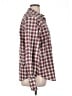 Chaps 100% Cotton Checkered-gingham Burgundy Long Sleeve Button-Down Shirt Size XL - photo 4