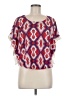 My Michelle 100% Polyester Red Short Sleeve Blouse Size M - photo 1