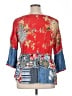 John Mark Floral Red 3/4 Sleeve Blouse Size XL - photo 2