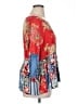 John Mark Floral Red 3/4 Sleeve Blouse Size XL - photo 4