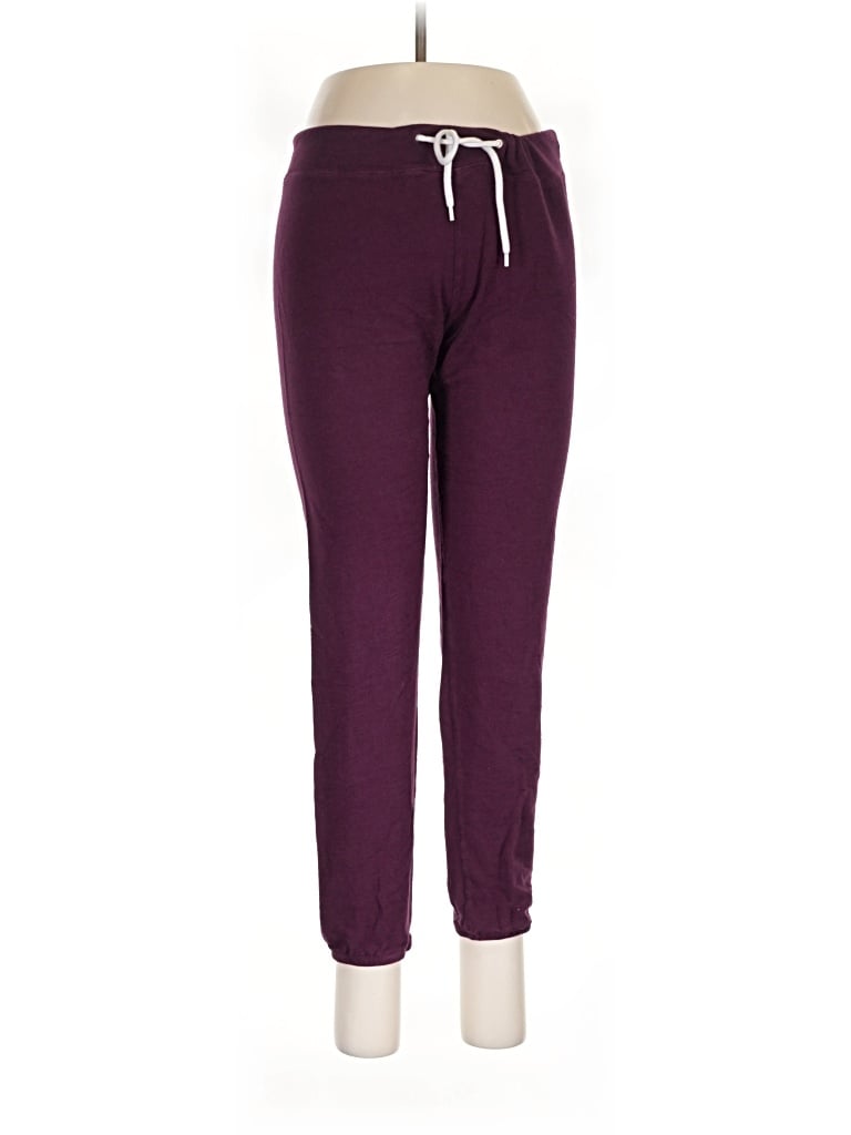Pre-owned Monrow Casual Pants In Burgundy