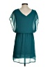 Lush Solid Teal Casual Dress Size S - photo 2