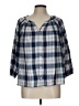 Gap Blue 3/4 Sleeve Blouse Size L - photo 1