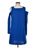 Amanda Uprichard 100% Polyester Blue Casual Dress Size P (petite) - photo 2