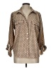 Adrienne Vittadini Polka Dots Tan 3/4 Sleeve Blouse Size L - photo 1