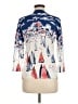 Talbots 100% Cotton Print Red Blue Pullover Sweater Size M - photo 2