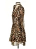 Intermix 100% Silk Animal Print Brown Cocktail Dress Size S - photo 5