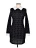 Unbranded 100% Polyester Polka Dots Black Casual Dress Size M - photo 1