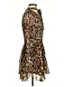 Intermix 100% Silk Animal Print Brown Cocktail Dress Size S - photo 4