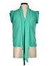 My Michelle 100% Polyester Green Short Sleeve Blouse Size M - photo 1