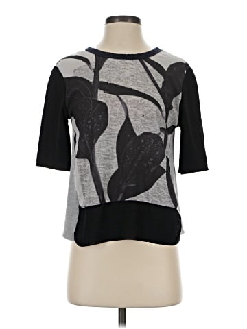 Zara W&B Collection Short Sleeve Top (view 1)
