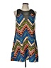 Millibon Chevron-herringbone Blue Casual Dress Size L - photo 1