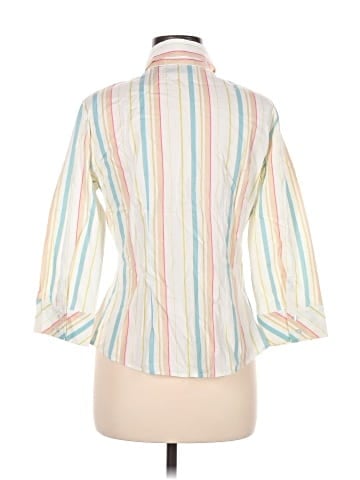 New York & Company 3/4 Sleeve Button-Down Shirt (view 2)