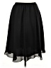 Unbranded 100% Polyester Solid Black Formal Skirt Size 16 - photo 1